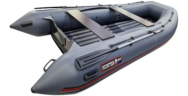 Лодка ПВХ Hunter (Хантер) 360 А серый в магазине Мототека по цене 52&nbsp;900 ₽