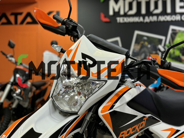 Мотоцикл кроссовый / эндуро ROCKOT (Рокот) ZR250 (белый/оранжевый. 21/18. ЭПТС) | Мототека