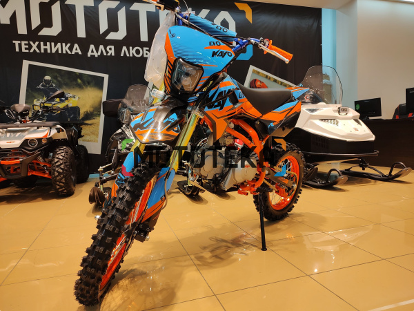Питбайк KAYO (Кайо) EVOLUTION K125EM 17/14 KRZ (механ. сцепл., эл. стартер 2024 г.) | Мототека