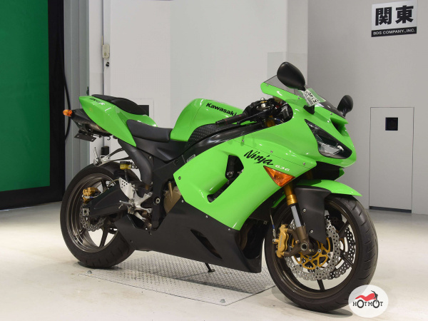 Мотоцикл KAWASAKI ZX-6 Ninja 2005, Зеленый пробег 18235 | Мототека