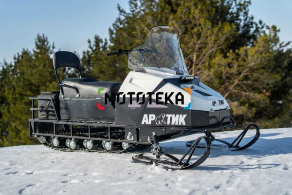 Снегоход БТС Арктик - 4Т Лонг Люкс 27 л.с.. эл. запуск. реверс. тормоз белый (машинокомплект) | Мототека